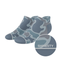 The Trail Runner | Tonal Grey Camoflauge Heel Hammock™ Ankle Socks - Shinesty