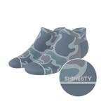 The Trail Runner | Tonal Grey Camoflauge Heel Hammock™ Ankle Socks - Shinesty