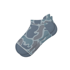 The Trail Runner | Tonal Grey Camoflauge Heel Hammock™ Ankle Socks - Shinesty