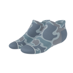 The Trail Runner | Tonal Grey Camoflauge Heel Hammock™ Ankle Socks - Shinesty