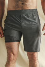 The Tribal Council | Grey Tonal Island Block Ball Hammock® 9 Inch Athletic Shorts - Shinesty