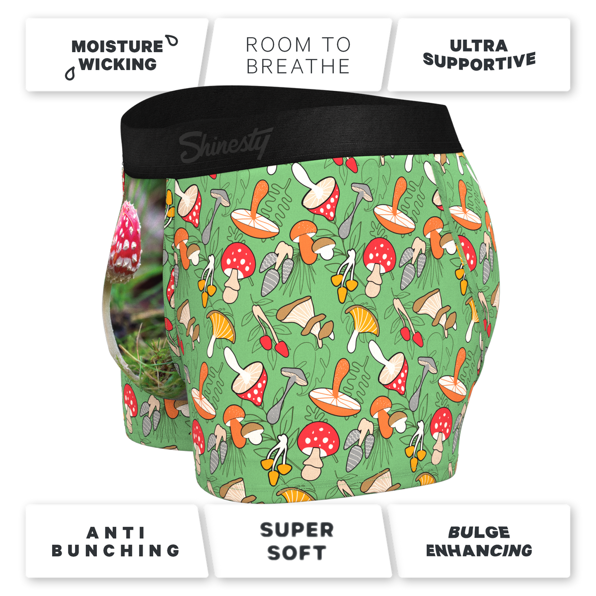 The Trip Advisor | Mushroom Ball Hammock® Pouch Trunks Underwear - Shinesty