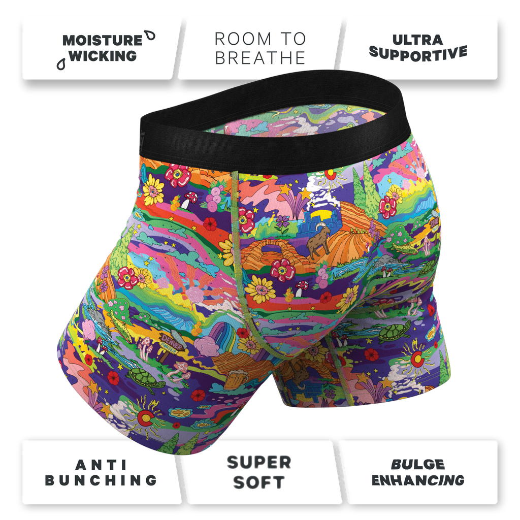 The Trippy Colorado | Trippy Colorado Ball Hammock® Pouch Underwear With Fly - Shinesty