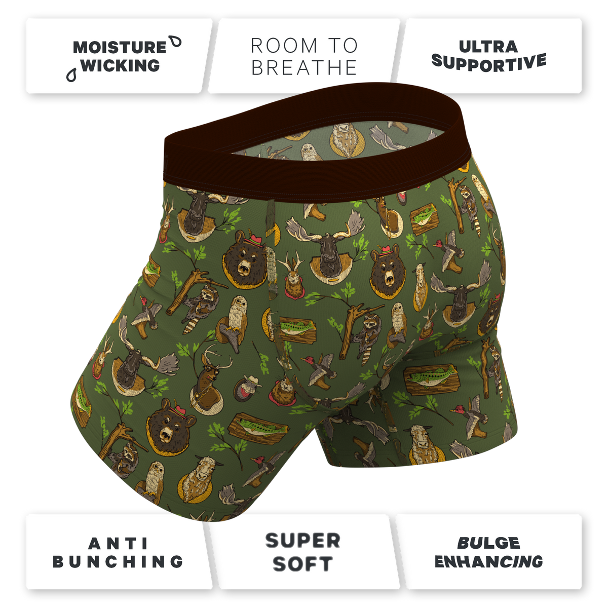 The Trophy Life | Taxidermy Ball Hammock® Pouch Underwear With Fly - Shinesty