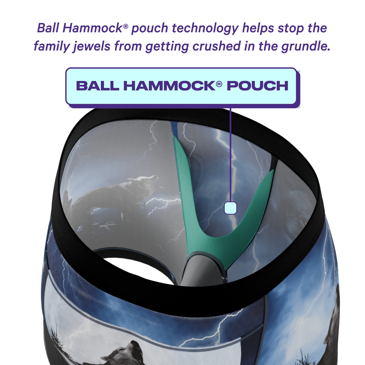 The Truck Stop Classic | Gas Station Wolf paradICE™ Cooling Ball Hammock® Underwear - Shinesty