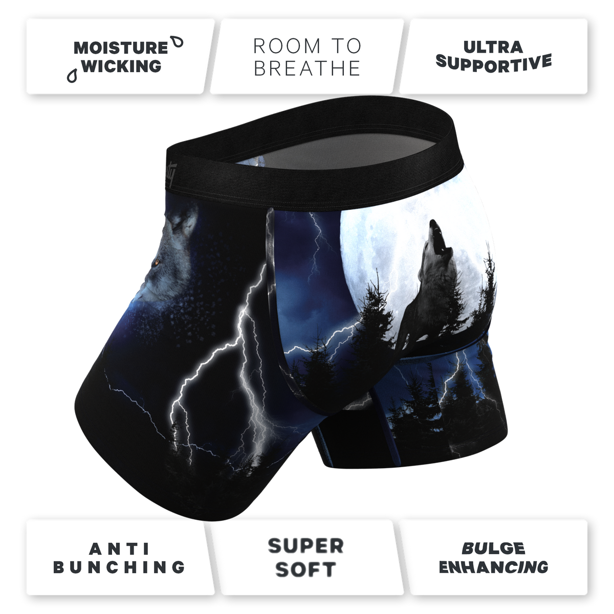 The Truck Stop Classic | Gas Station Wolf Ball Hammock® Pouch Underwear - Shinesty