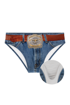The Ranch Hand | Western Denim Ball Hammock® Pouch Swim Briefs - Shinesty