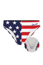 The Unsurpassed Ass | American Flag Ball Hammock® Pouch Swim Briefs - Shinesty