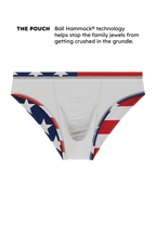 The Unsurpassed Ass | American Flag Ball Hammock® Pouch Swim Briefs - Shinesty