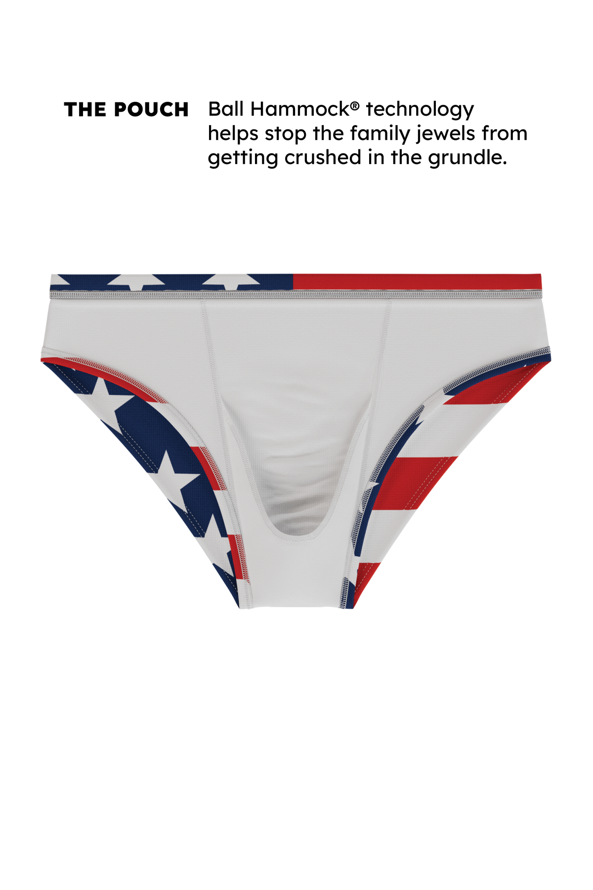 The Unsurpassed Ass | American Flag Ball Hammock® Pouch Swim Briefs - Shinesty