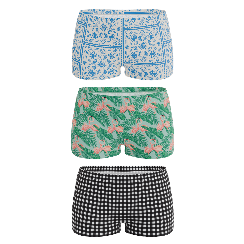The Vacation Vices | Boyshort Underwear 3 Pack - Shinesty