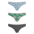 The Vacation Vices | Women's Thong Underwear 3 Pack - Shinesty