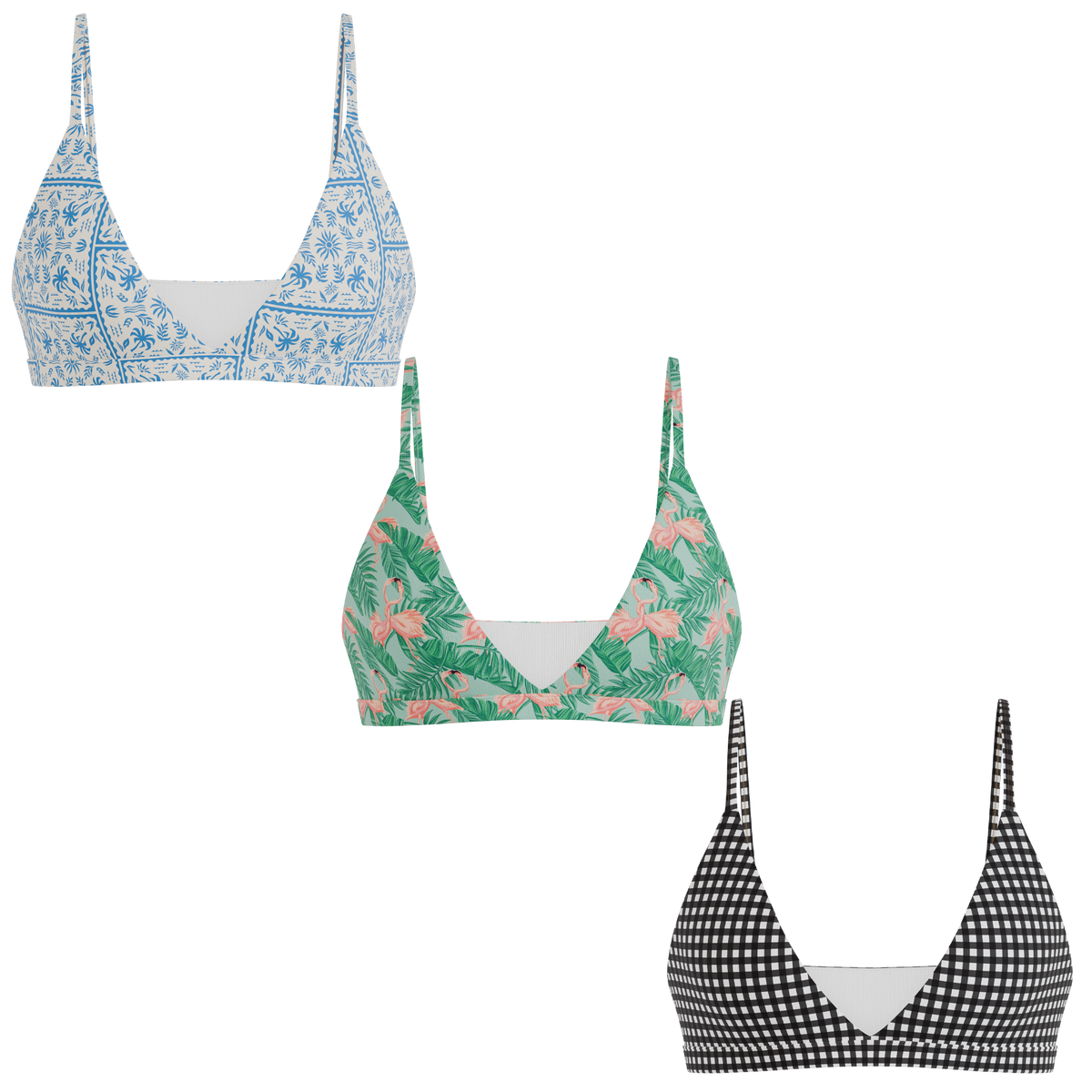 The Vacation Vices | Boob Hammock™ Triangle Bralette 3 Pack - Shinesty