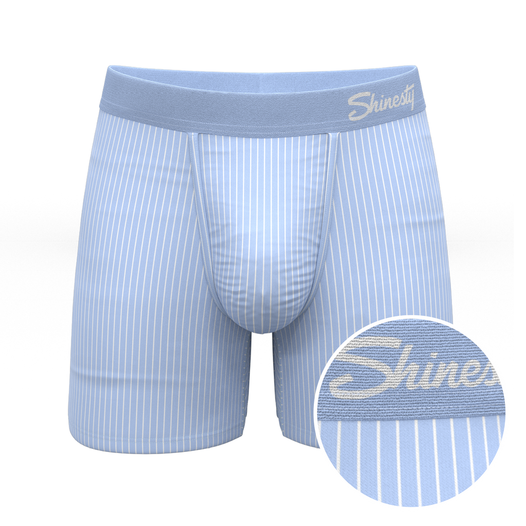 The Venus | Light Blue Stripe Ball Hammock® Pouch Underwear - Shinesty