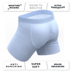 The Venus | Light Blue Stripe Ball Hammock® Pouch Underwear - Shinesty
