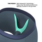 The Wake In The Lake | Tonal Teal Ball Hammock® Pouch Underwear With Fly - Shinesty
