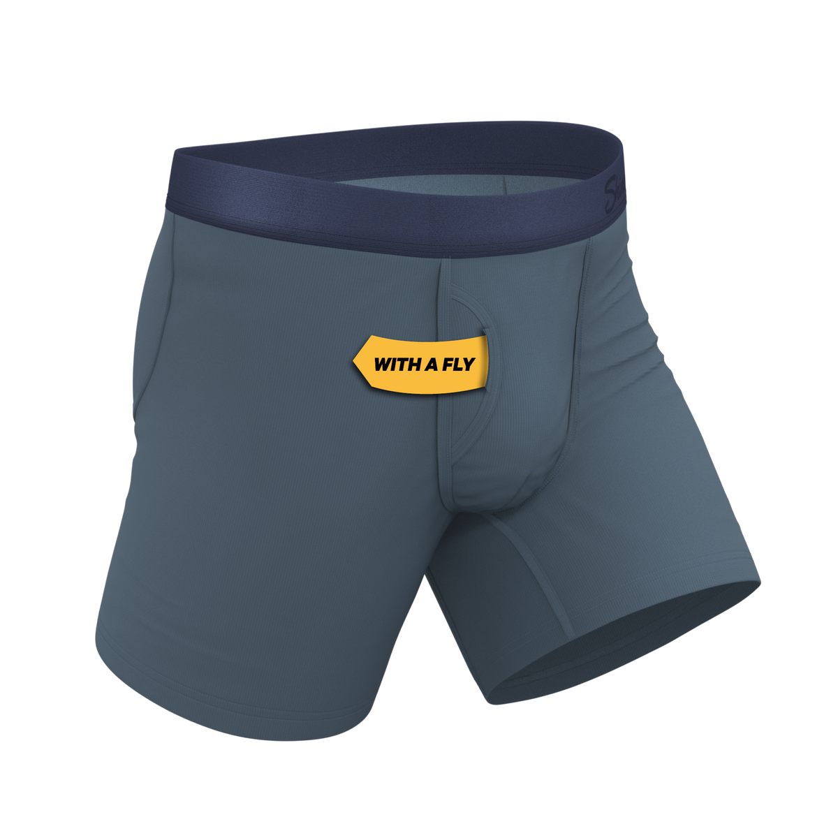 The Wake In The Lake | Tonal Teal Ball Hammock® Pouch Underwear With Fly - Shinesty