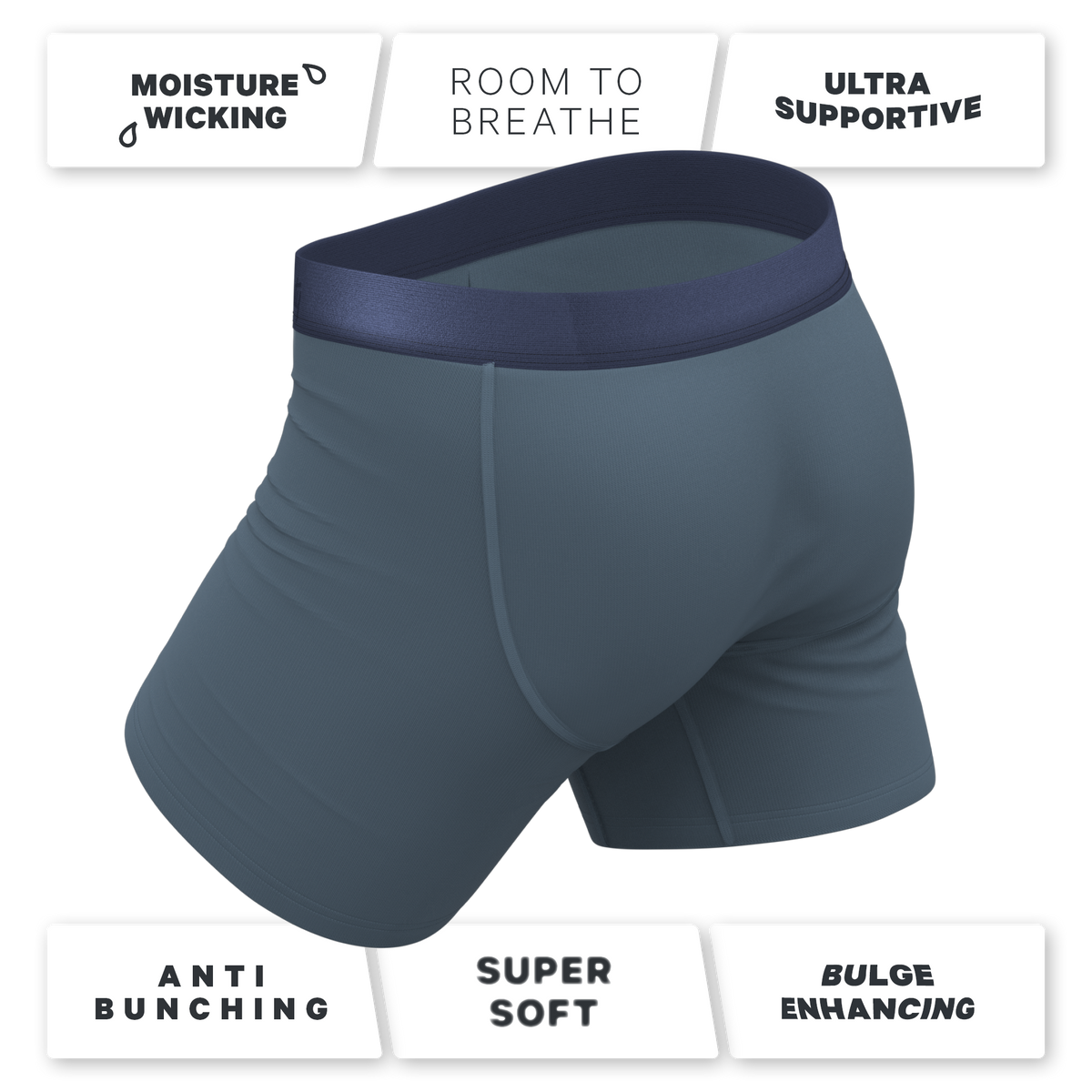 The Wake In The Lake | Tonal Teal Ball Hammock® Pouch Underwear - Shinesty