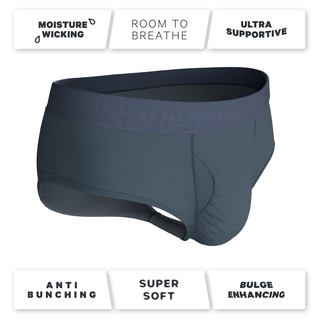 The Wake In The Lake | Tonal Teal Ball Hammock® Pouch Underwear Briefs - Shinesty