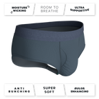 The Wake In The Lake | Tonal Teal Ball Hammock® Pouch Underwear Briefs - Shinesty
