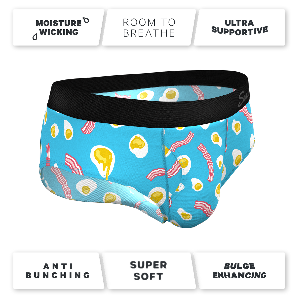 The Wakey Wakey | Eggs and Bacon Ball Hammock® Pouch Underwear Briefs - Shinesty