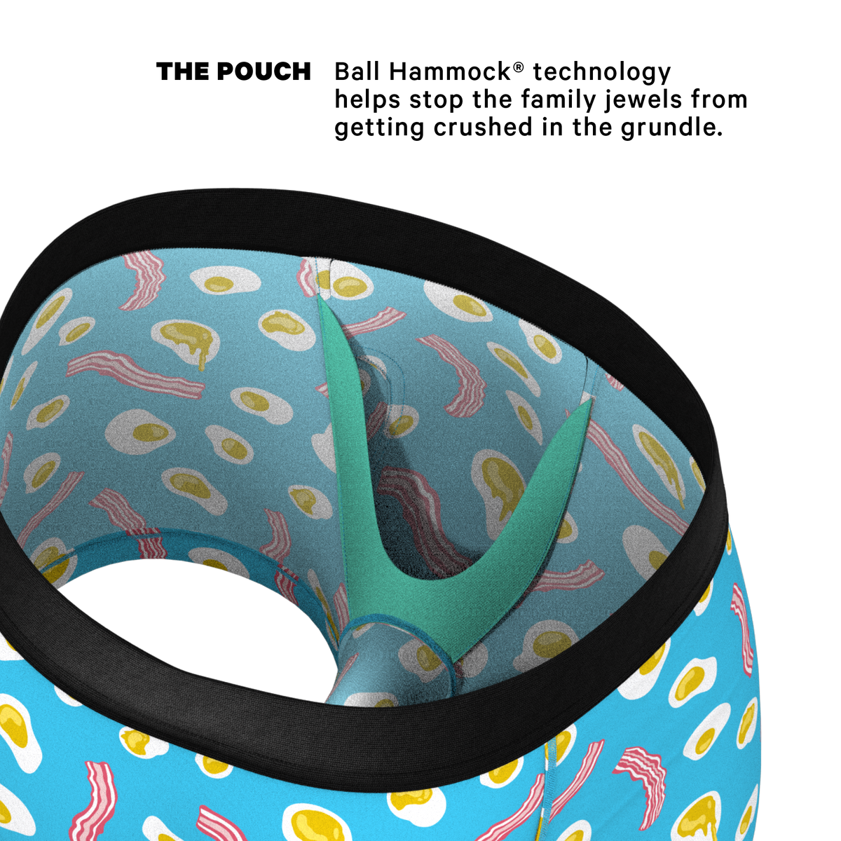 The Wakey Wakey | Eggs and Bacon Ball Hammock® Pouch Trunks Underwear - Shinesty
