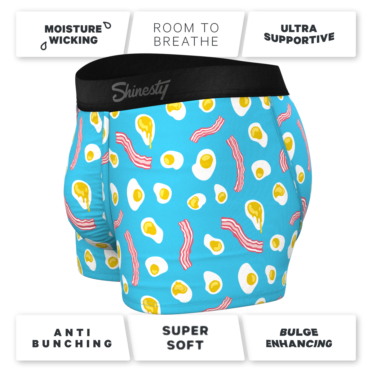 The Wakey Wakey | Eggs and Bacon Ball Hammock® Pouch Trunks Underwear - Shinesty