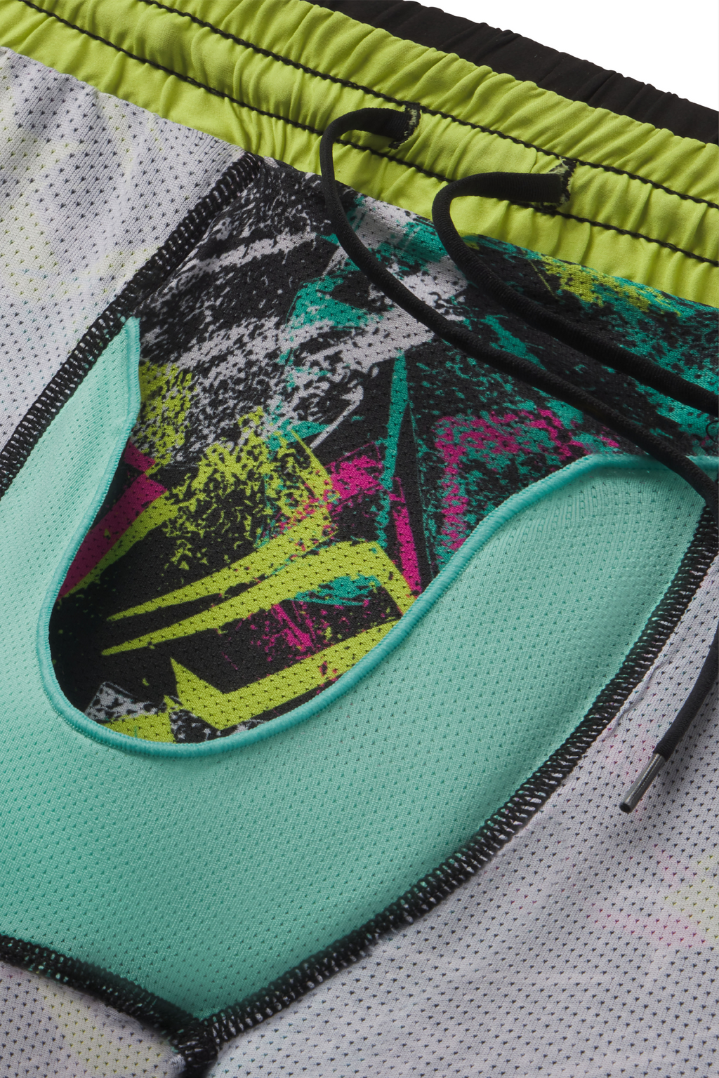 The Warm Up | Black and Neon Ball Hammock® 5 Inch Athletic Shorts - Shinesty