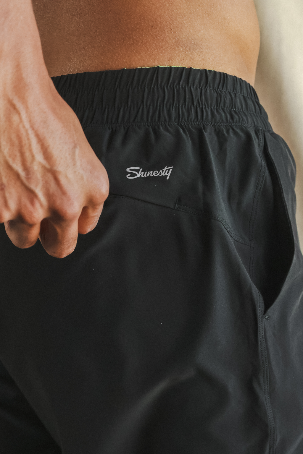 The Warm Up | Black and Neon Ball Hammock® 5 Inch Athletic Shorts - Shinesty