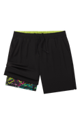 The Warm Up | Black and Neon Ball Hammock® 7 Inch Athletic Shorts - Shinesty