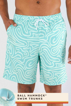 The Water Park | Neon Abstract Line Ball Hammock® Pouch 8" Swim Trunks - Shinesty