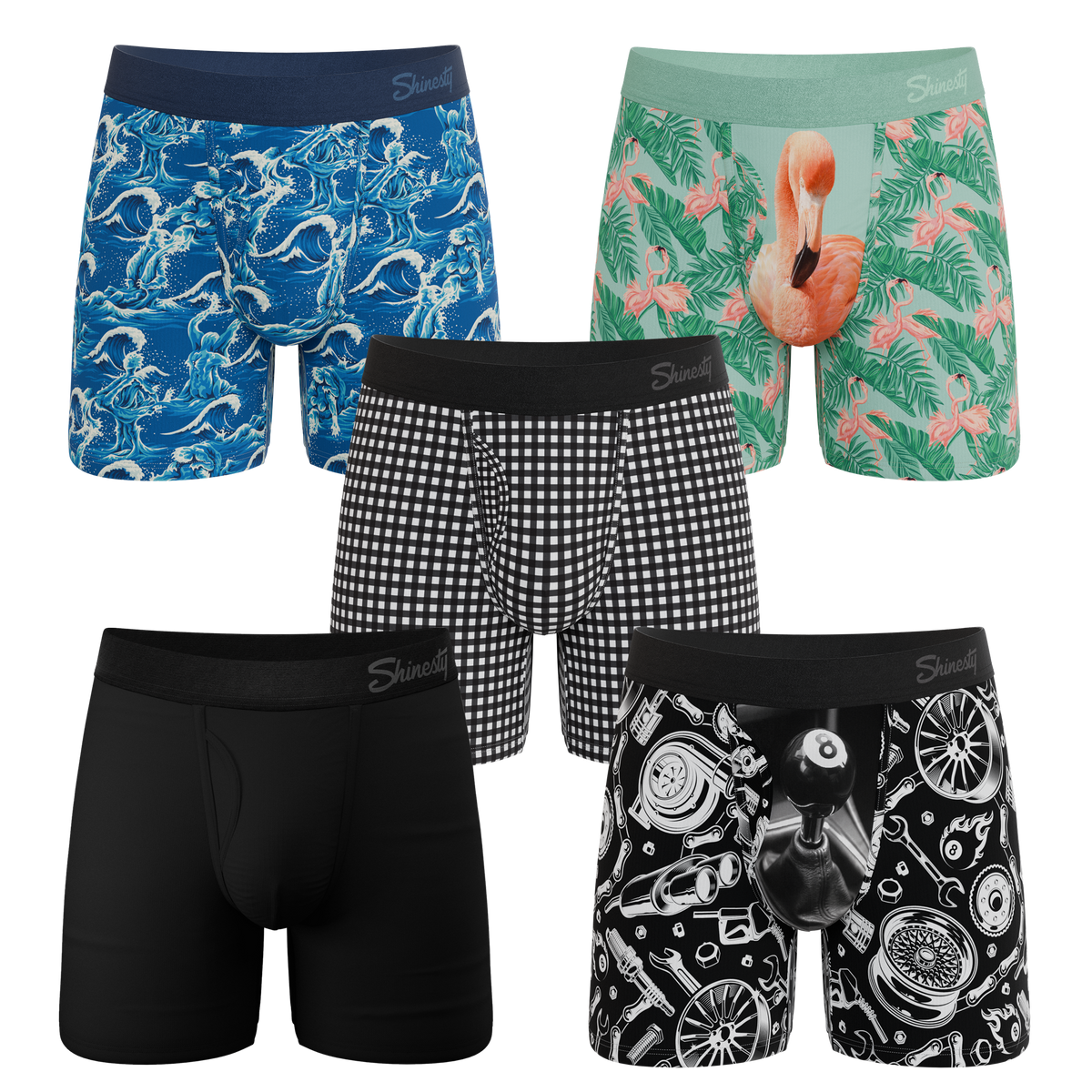 The Weekend Rotation | Ball Hammock® Pouch Boxer Briefs with Fly 5 Pack - Shinesty