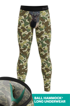 The Welcome Elk | Hunting Camoflauge Ball Hammock® Long Johns - Shinesty