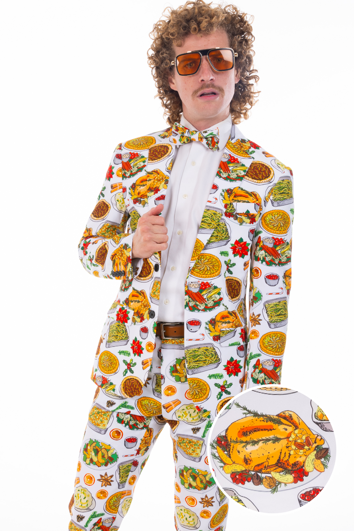 The Spread | White Thanksgiving Suit - Shinesty