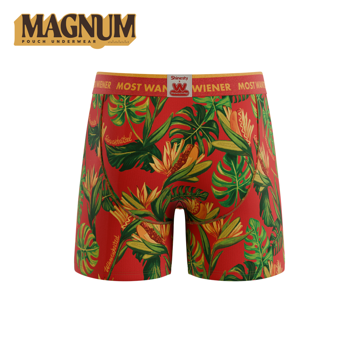 The Wiener In Paradise | Shinesty X Wienerschnitzel Tropical Ball Hammock® Magnum Big Pouch Underwear - Shinesty