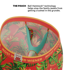 The Wiener In Paradise | Shinesty X Wienerschnitzel Tropical Ball Hammock® Boxer - Long Leg - Shinesty