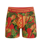 The Wiener In Paradise | Shinesty X Wienerschnitzel Tropical Ball Hammock® Pouch Underwear With Fly - Shinesty