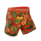 The Wiener In Paradise | Shinesty X Wienerschnitzel Tropical Ball Hammock® Pouch Underwear With Fly - Shinesty