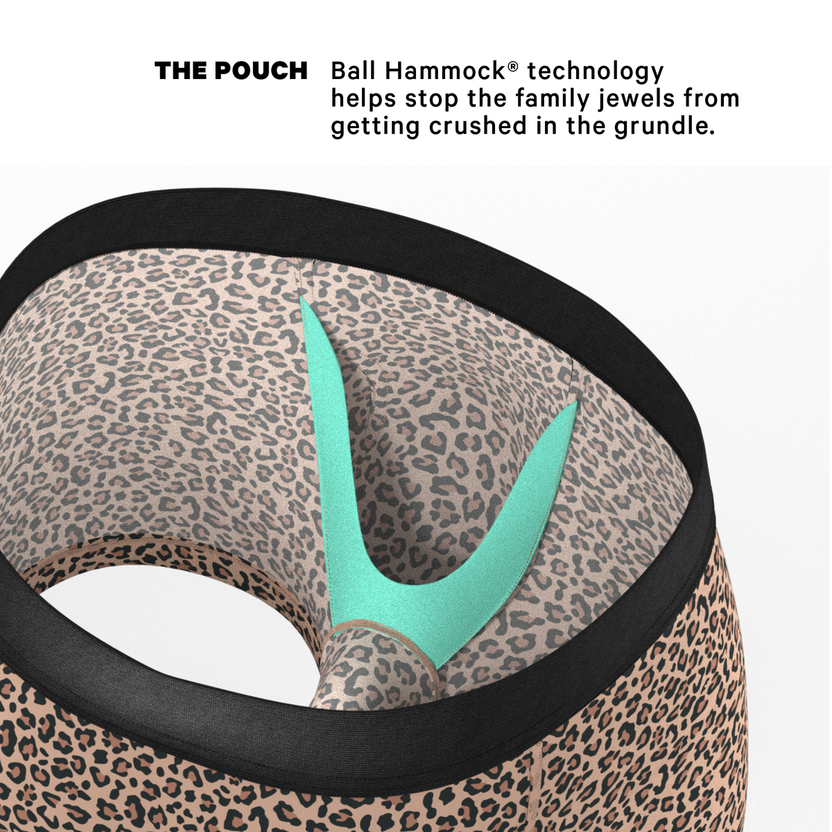 The Wild Cat | Leopard Print Ball Hammock® Pouch Trunks Underwear - Shinesty