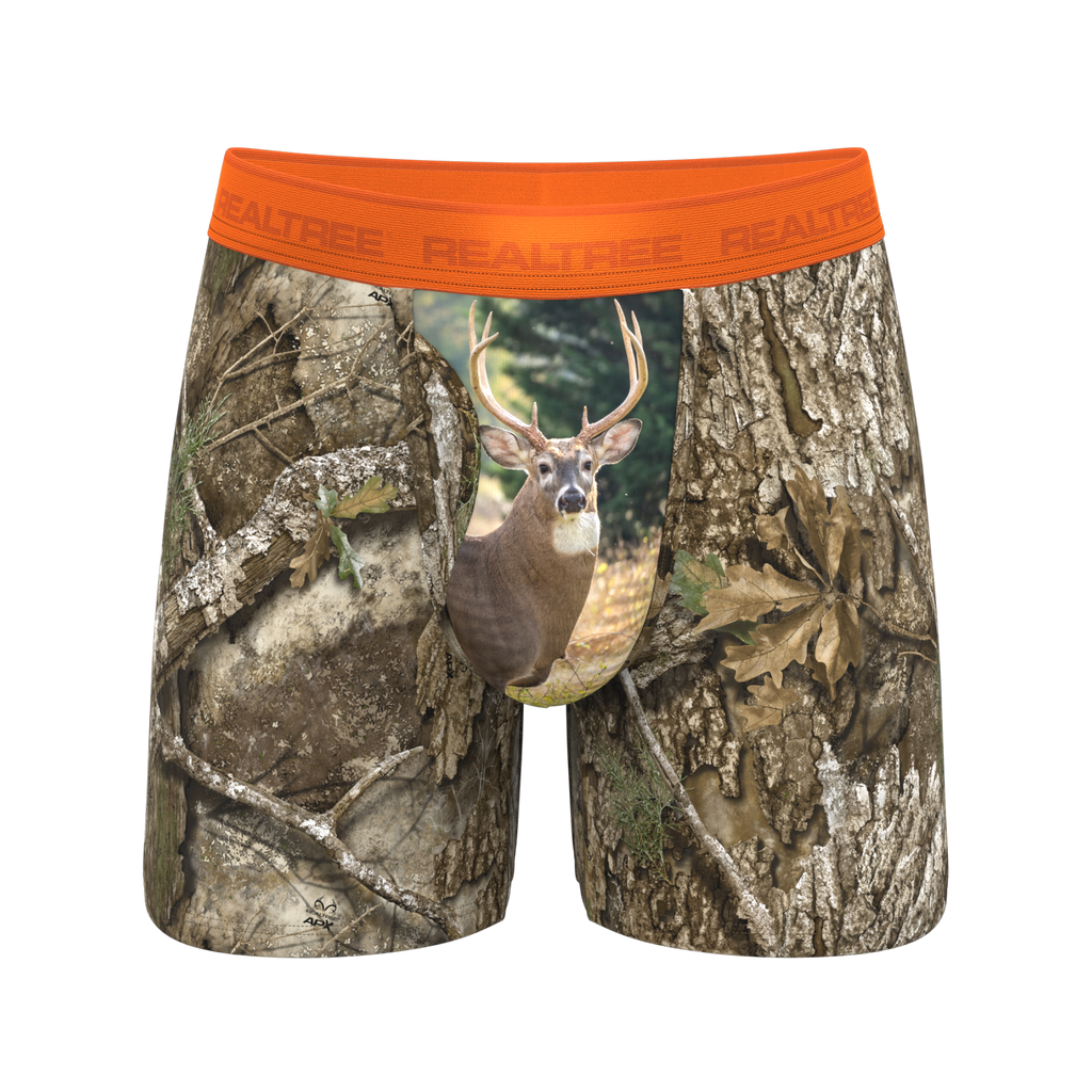 The Wild Game | Realtree x Shinesty Neon Orange Ball Hammock® Magnum Big Pouch Underwear - Shinesty