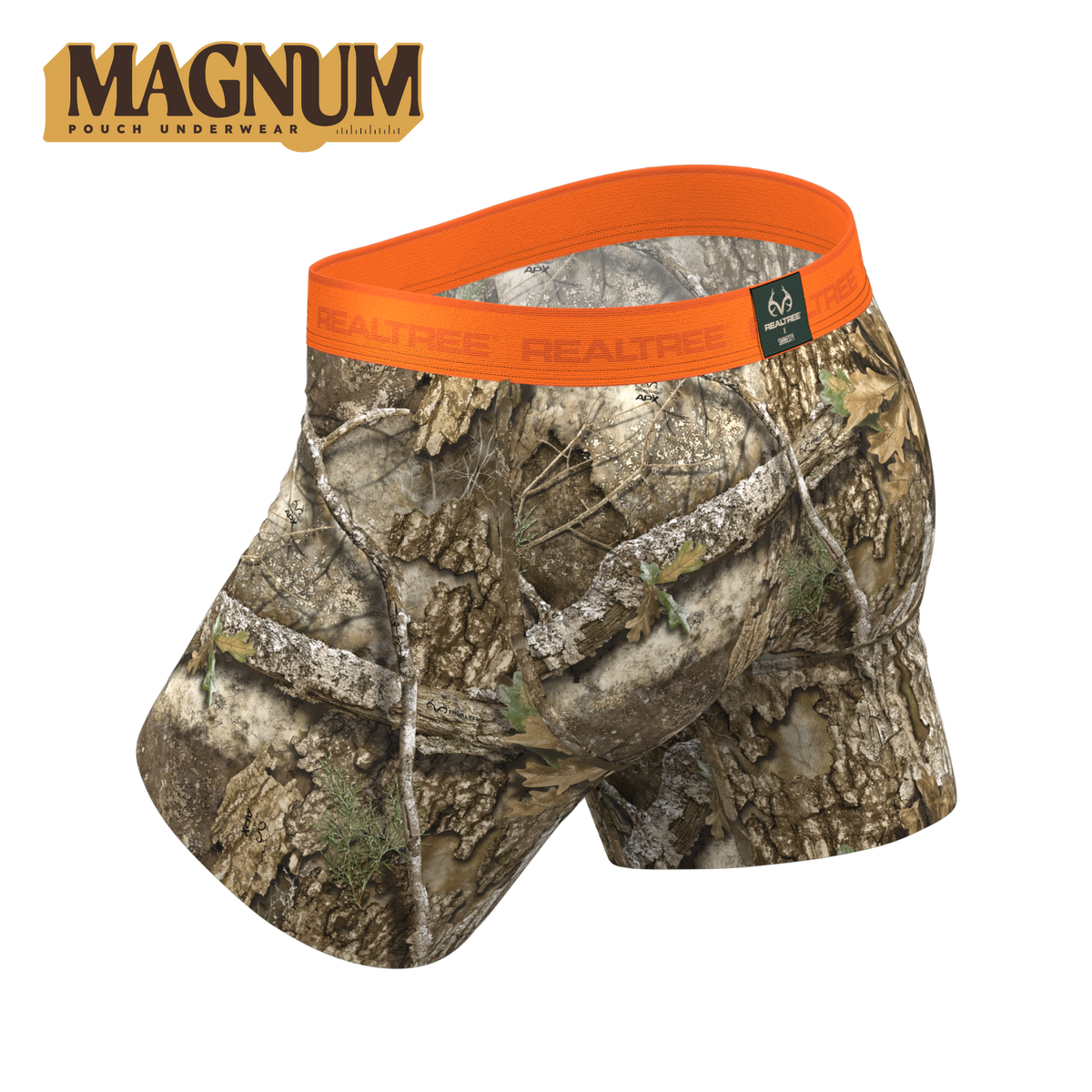 The Wild Game | Realtree x Shinesty Neon Orange Ball Hammock® Magnum Big Pouch Underwear - Shinesty