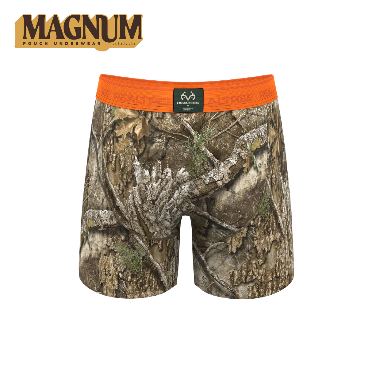 The Wild Game | Realtree x Shinesty Neon Orange Ball Hammock® Magnum Big Pouch Underwear - Shinesty