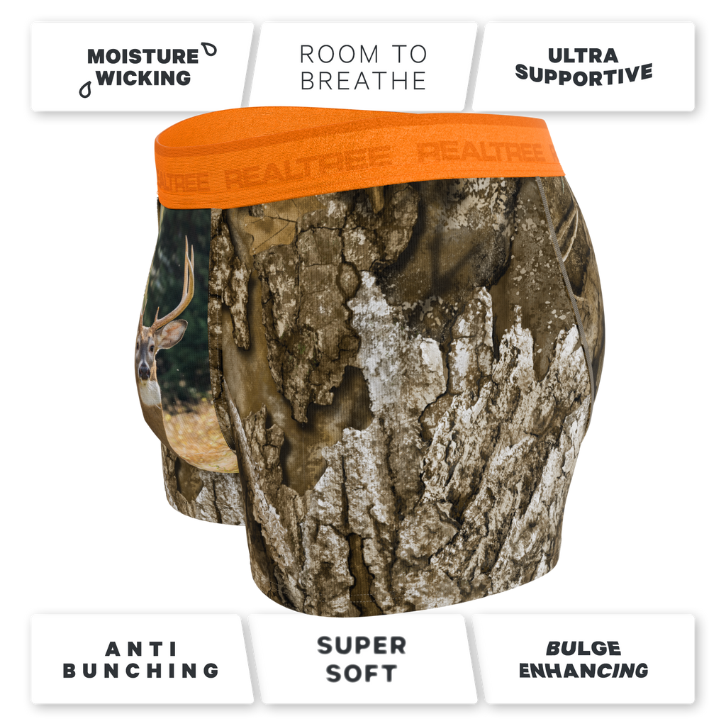The Wild Game | Realtree x Shinesty Neon Orange Ball Hammock® Pouch Trunks Underwear - Shinesty