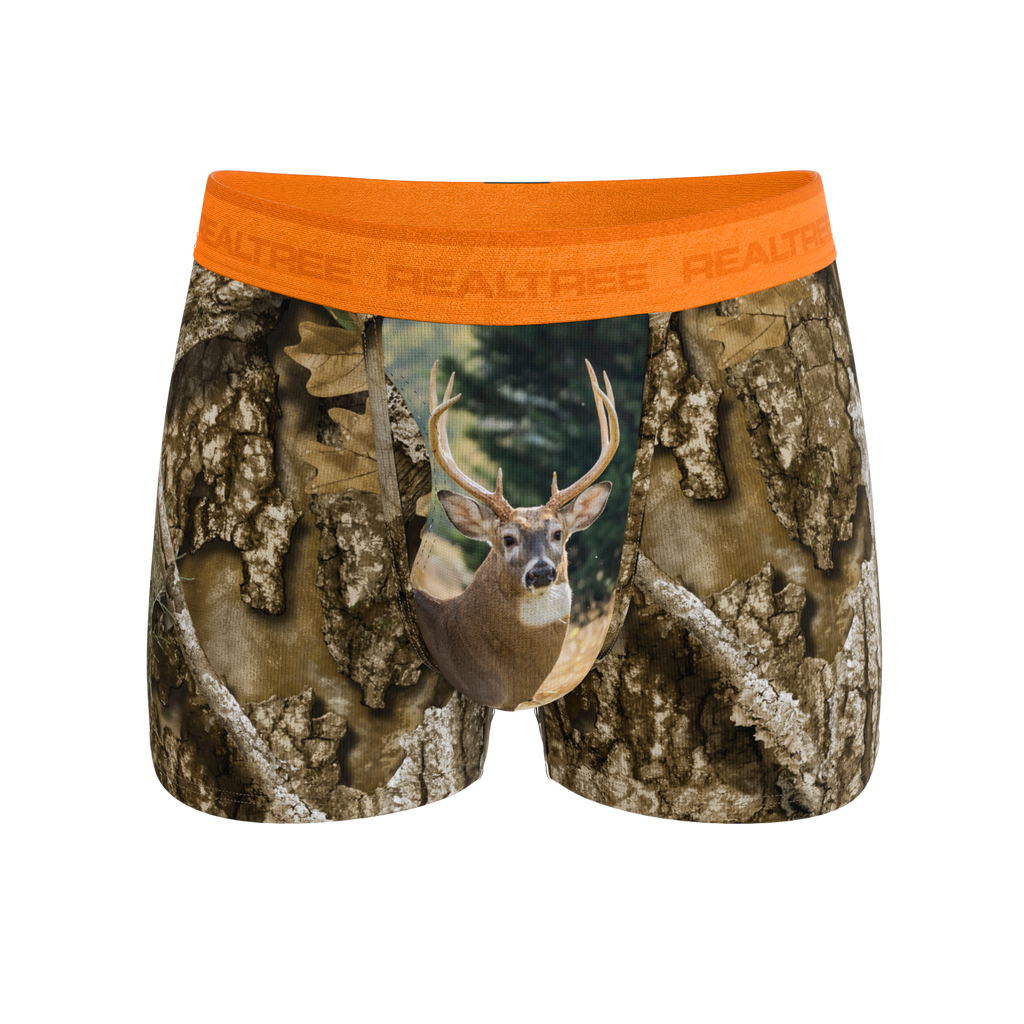 The Wild Game | Realtree x Shinesty Neon Orange Ball Hammock® Pouch Trunks Underwear - Shinesty