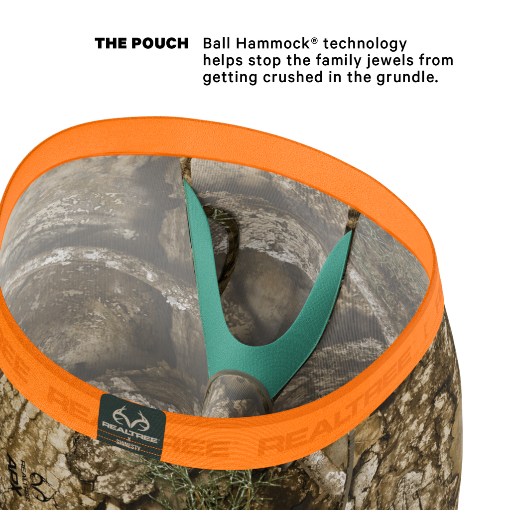 The Wild Game | Realtree x Shinesty Neon Orange Ball Hammock® Boxer - Long Leg - Shinesty