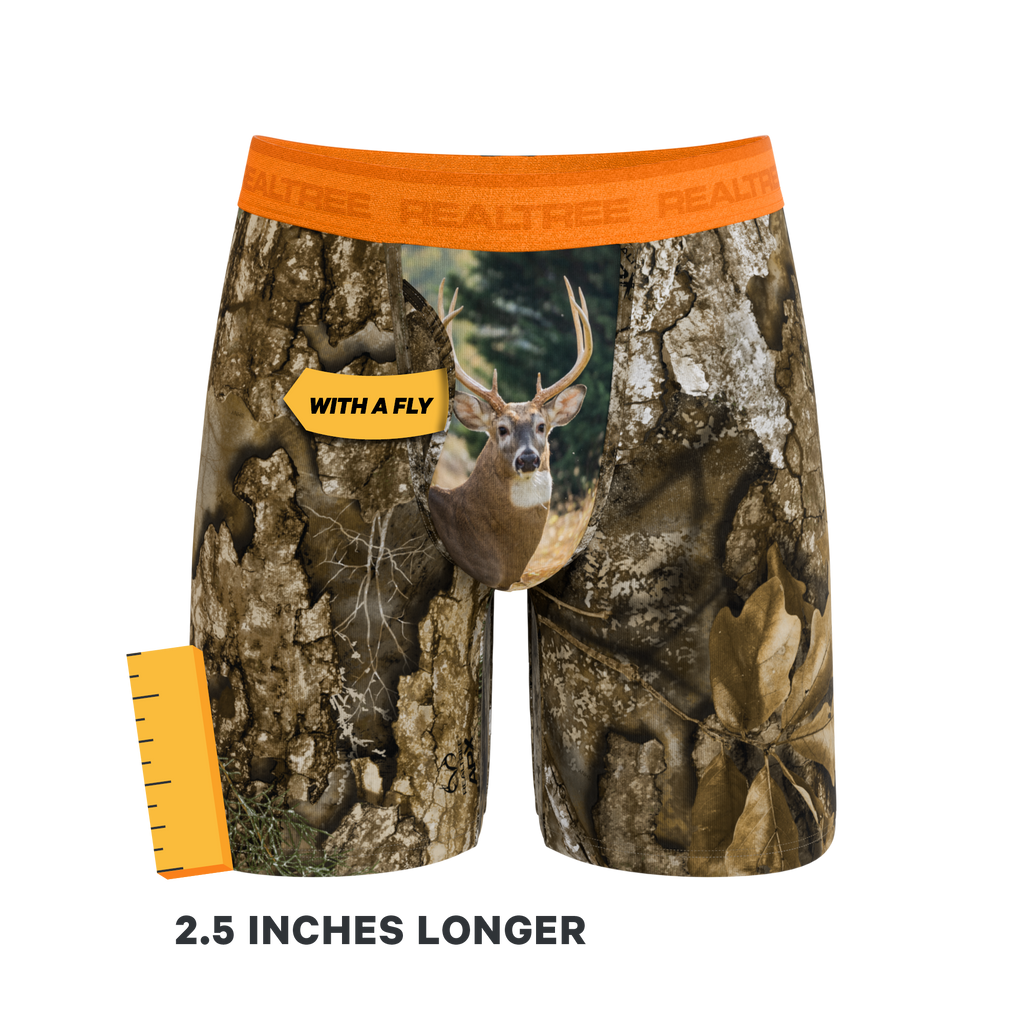 The Wild Game | Realtree x Shinesty Neon Orange Ball Hammock® Boxer - Long Leg - Shinesty