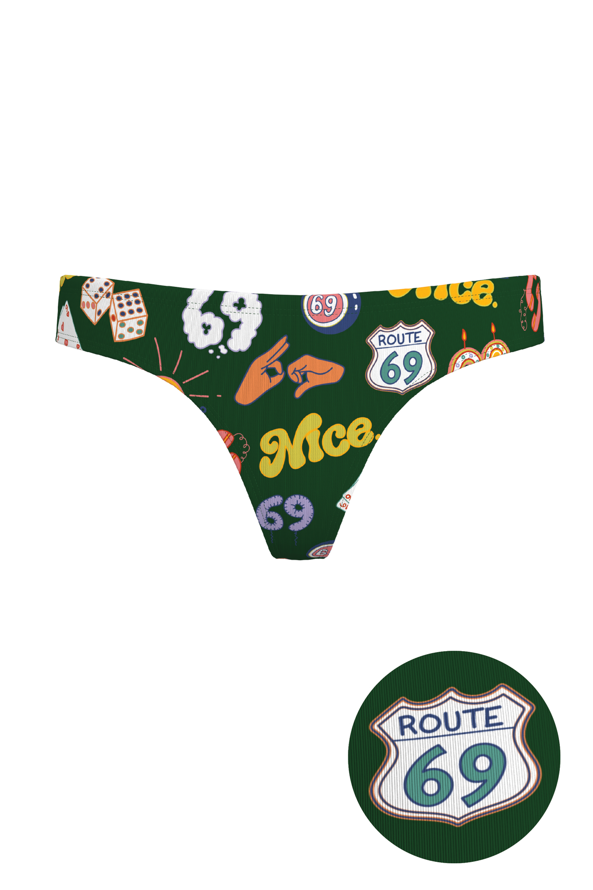 The Wine Dine & 69 | Route 69 MicroModal Thong - Shinesty