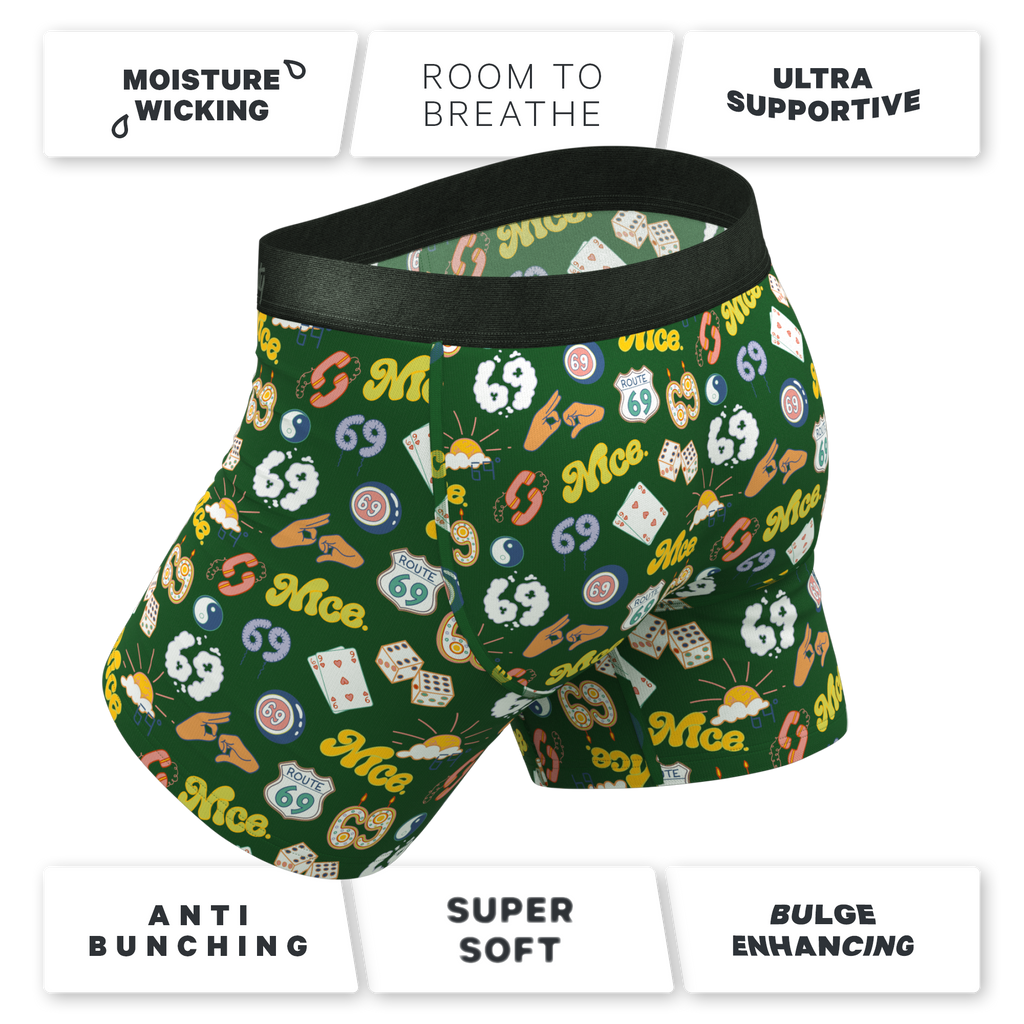The Wine Dine & 69 | Route 69 Ball Hammock® Pouch Underwear - Shinesty