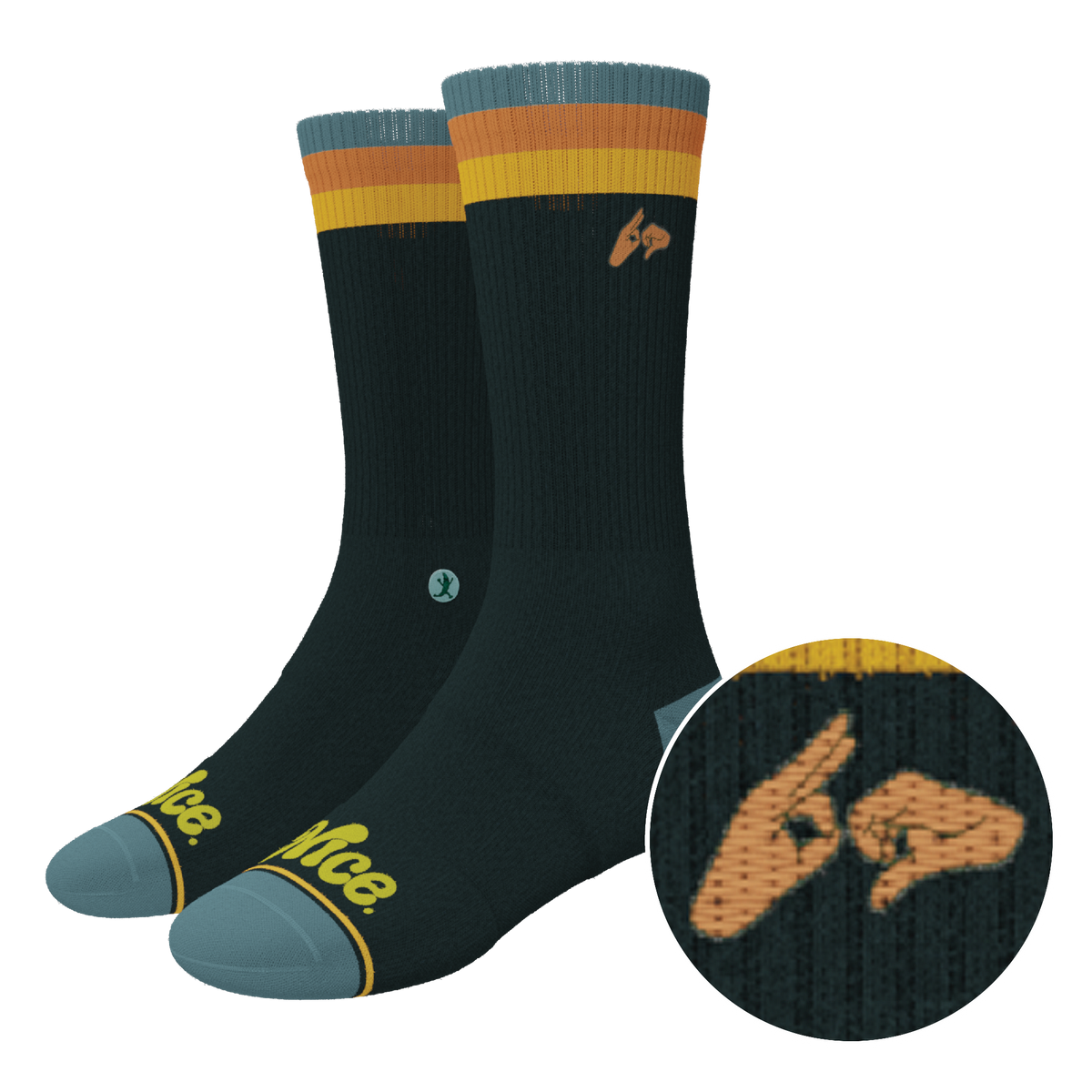 The Wine Dine & 69 | Route 69 Heel Hammock™ Crew Socks - Shinesty