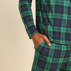 The Black Watch | Tartan Plaid SleepDeep™ Men’s Long Sleeve Pajama Shirt - Shinesty